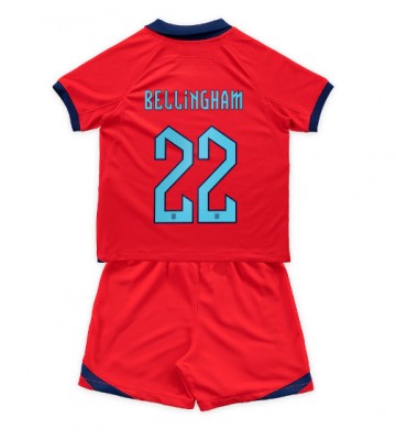 England Jude Bellingham #22 Bortedraktsett Barn VM 2022 Kortermet (+ Korte bukser)